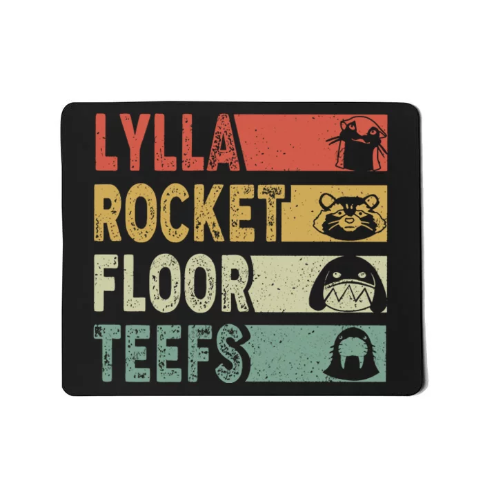 Vintage Lylla Teefs Floor Rocket Guardian Funny Matching Team Mousepad