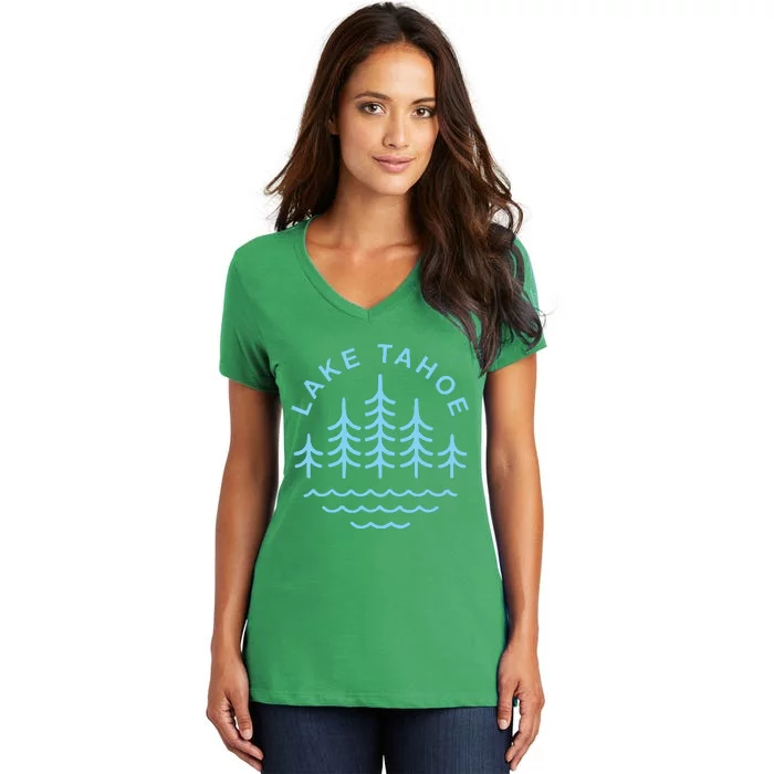 Vintage Lake Tahoe Women's V-Neck T-Shirt