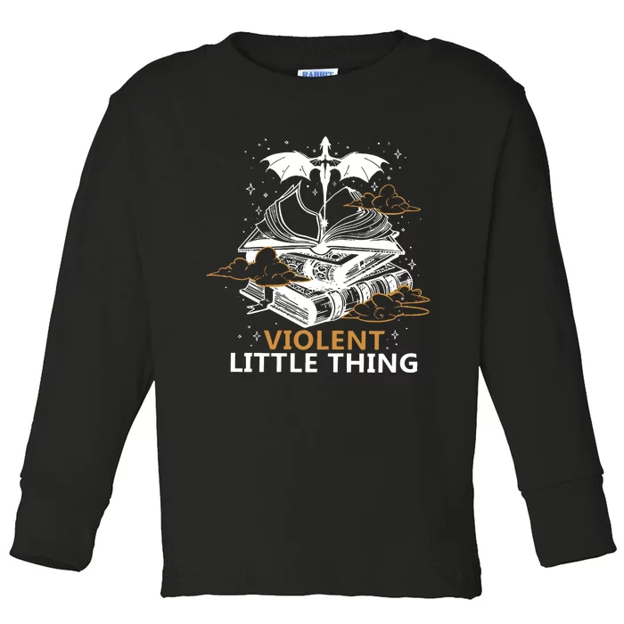 Violent Little Thing Fourth Wing Toddler Long Sleeve Shirt