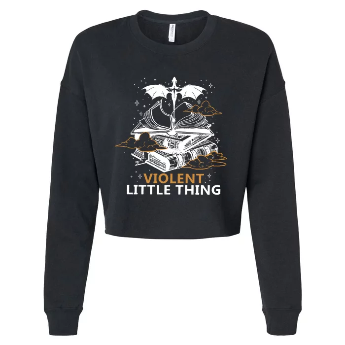 Violent Little Thing Fourth Wing Cropped Pullover Crew