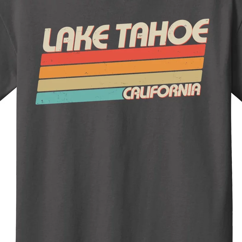 Vintage Lake Tahoe California Logo Kids T-Shirt