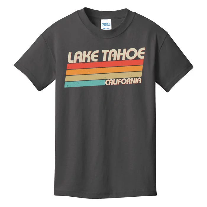 Vintage Lake Tahoe California Logo Kids T-Shirt