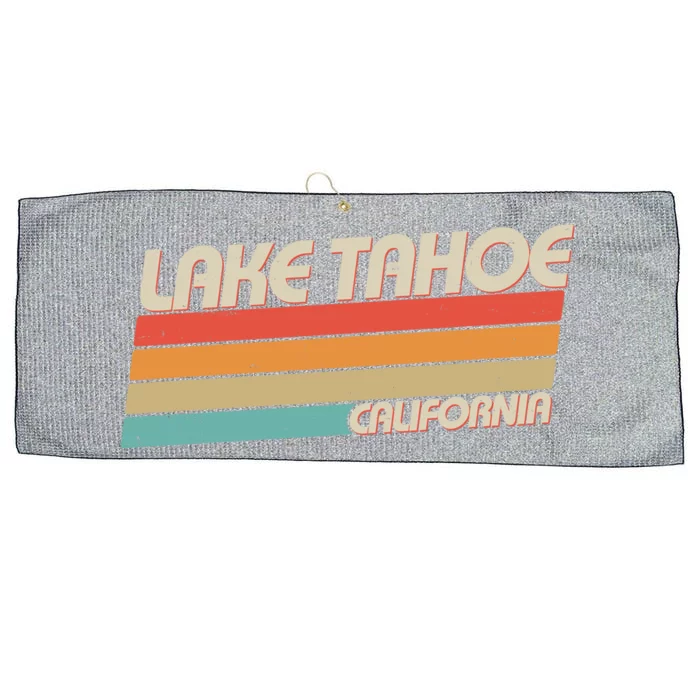 Vintage Lake Tahoe California Logo Large Microfiber Waffle Golf Towel