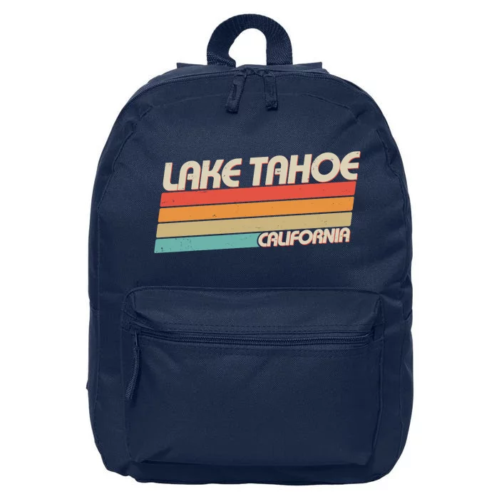 Vintage Lake Tahoe California Logo 16 in Basic Backpack