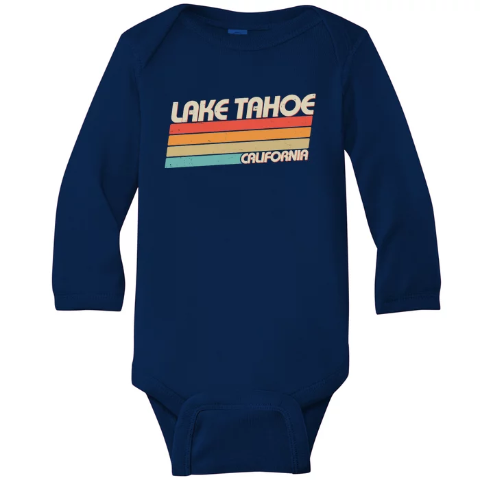 Vintage Lake Tahoe California Logo Baby Long Sleeve Bodysuit