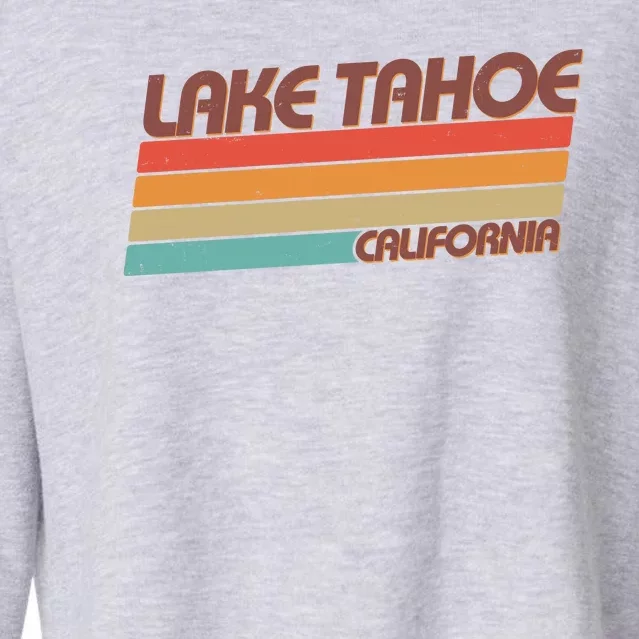 Vintage Lake Tahoe California Logo Cropped Pullover Crew