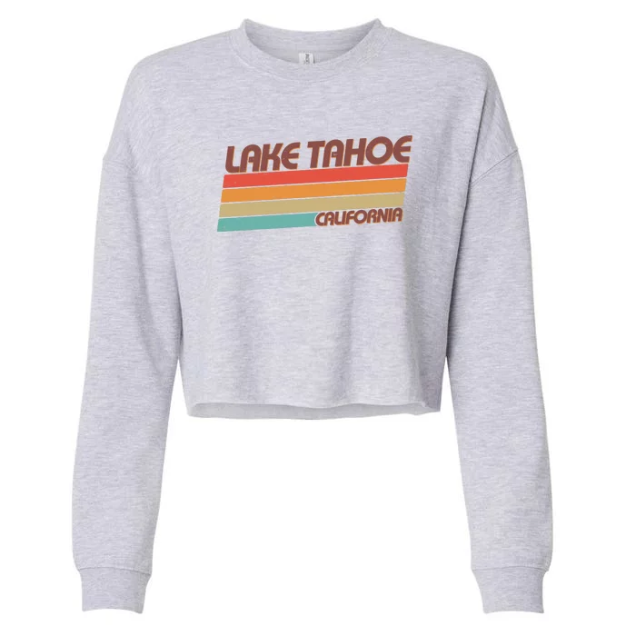 Vintage Lake Tahoe California Logo Cropped Pullover Crew