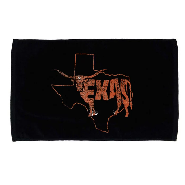 Vintage Longhorn Texas Trendy Austin Pride Retro Design Microfiber Hand Towel