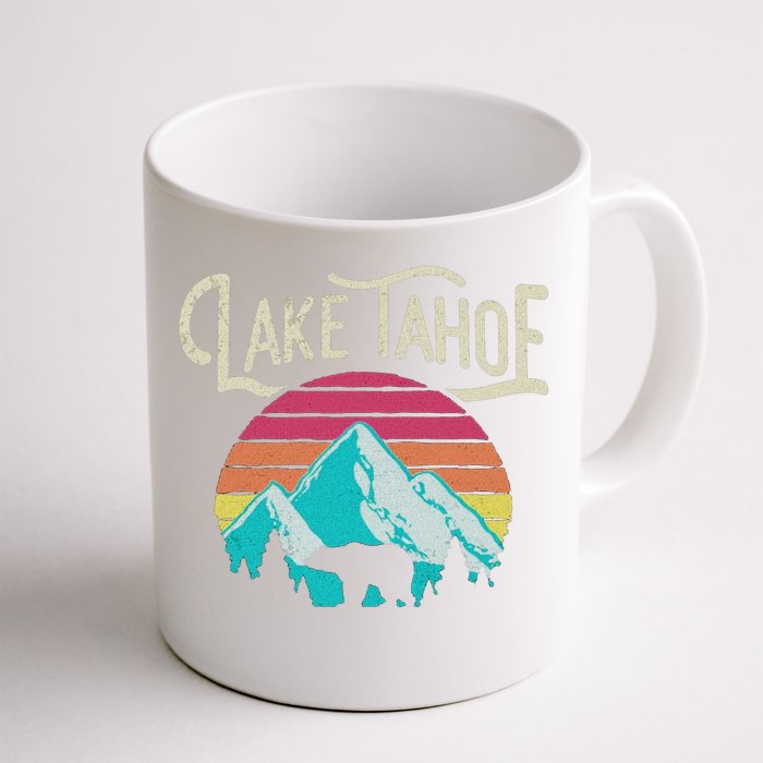 Vintage Lake Tahoe Mountain Bear California Retro Gift Front & Back Coffee Mug