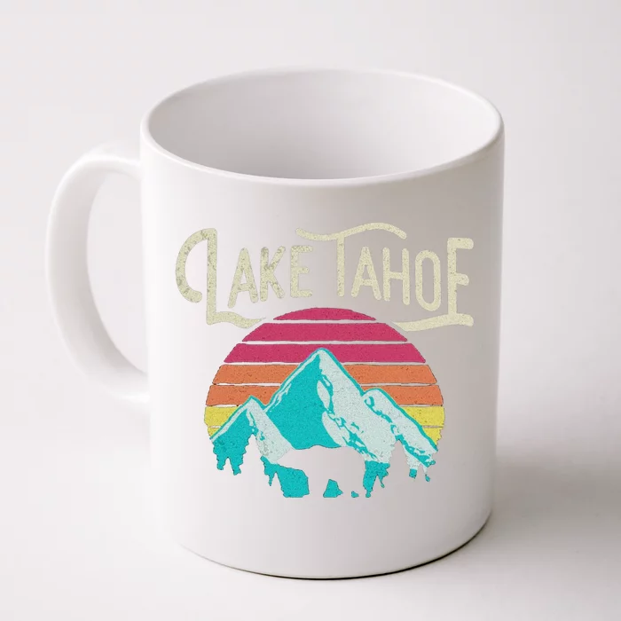 Vintage Lake Tahoe Mountain Bear California Retro Gift Front & Back Coffee Mug