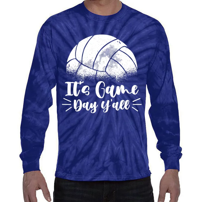 Volleyball Lover | Team Sport | It's Game Day Y'all Tie-Dye Long Sleeve Shirt