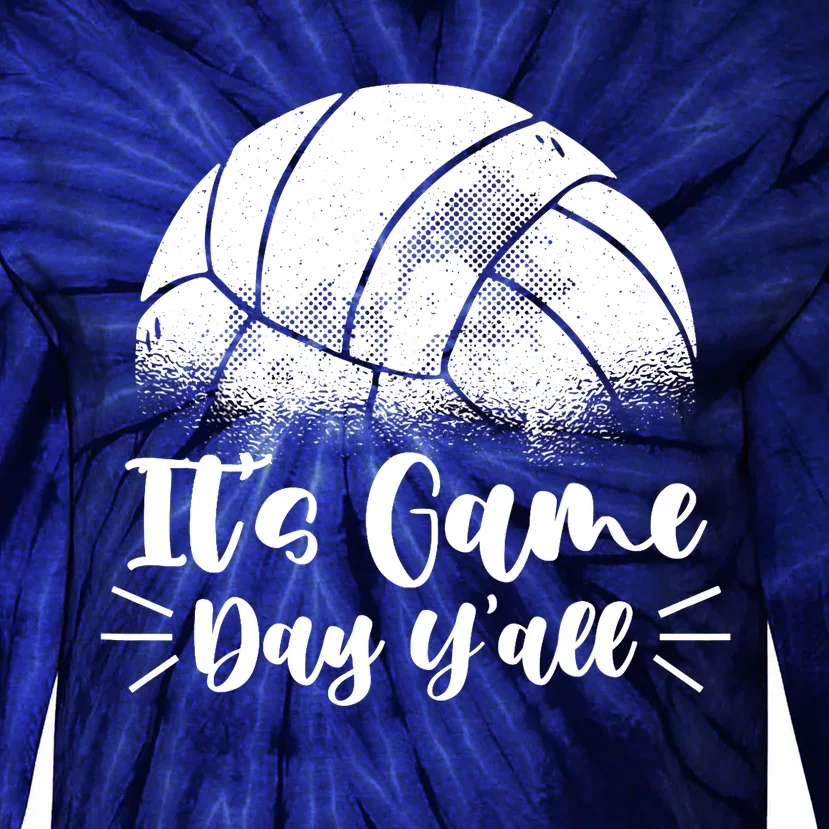 Volleyball Lover | Team Sport | It's Game Day Y'all Tie-Dye Long Sleeve Shirt