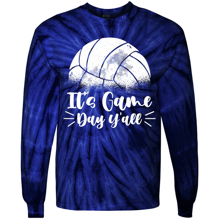 Volleyball Lover | Team Sport | It's Game Day Y'all Tie-Dye Long Sleeve Shirt