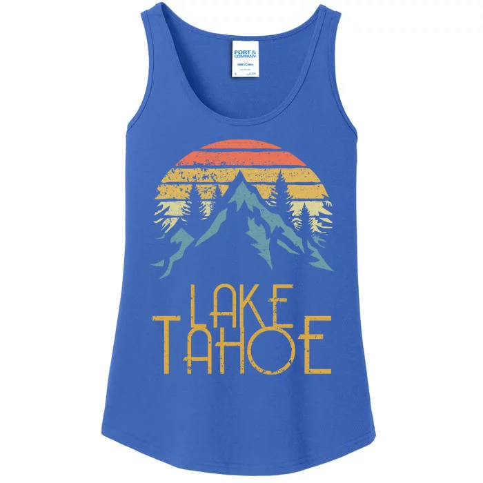 Vintage Lake Tahoe California Nevada Retro Gift Ladies Essential Tank