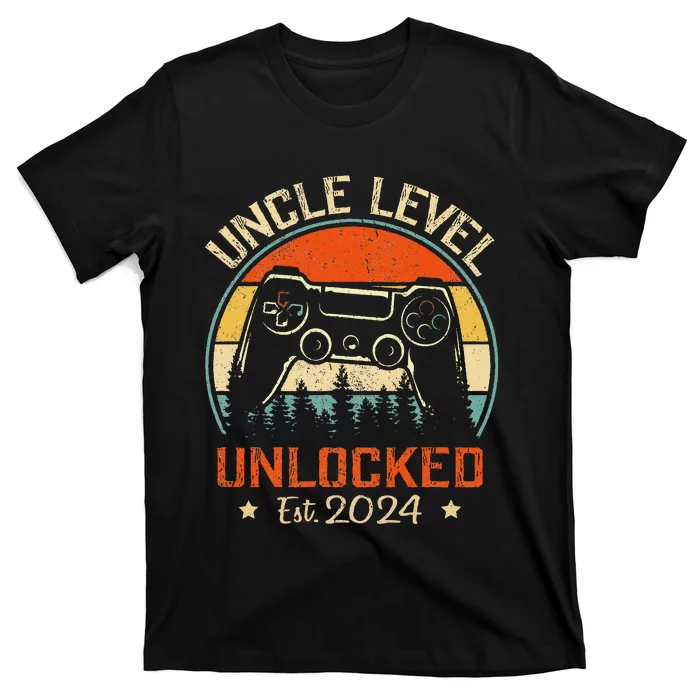 Vintage Leveled Up To Uncle Uncle Level Unlocked Est. 2024 T-Shirt