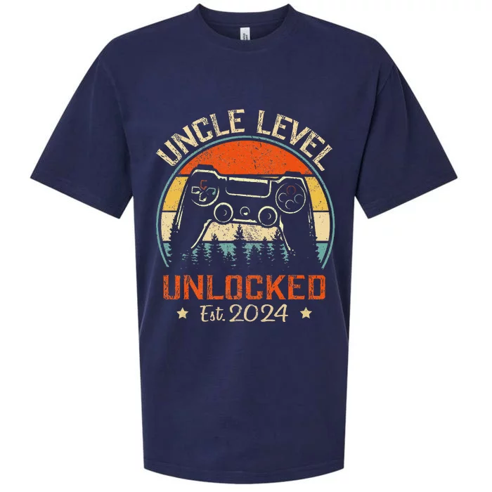 Vintage Leveled Up To Uncle Uncle Level Unlocked Est. 2024 Sueded Cloud Jersey T-Shirt