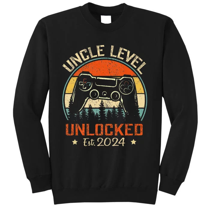 Vintage Leveled Up To Uncle Uncle Level Unlocked Est. 2024 Tall Sweatshirt