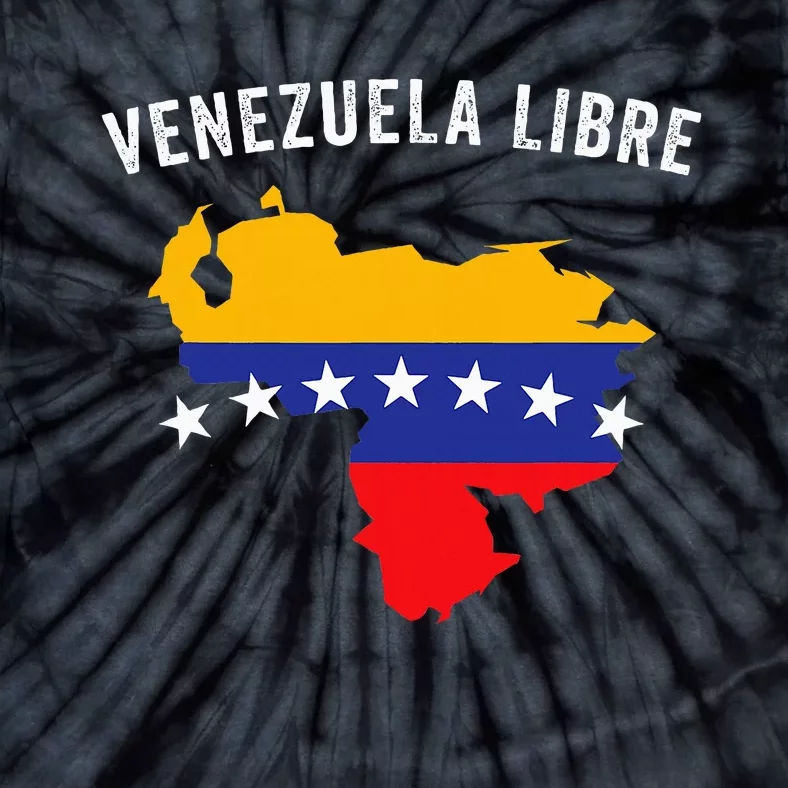 Venezuela Libre Venezuela Map 7 Stars Flag Family Souvenir Tie-Dye T-Shirt