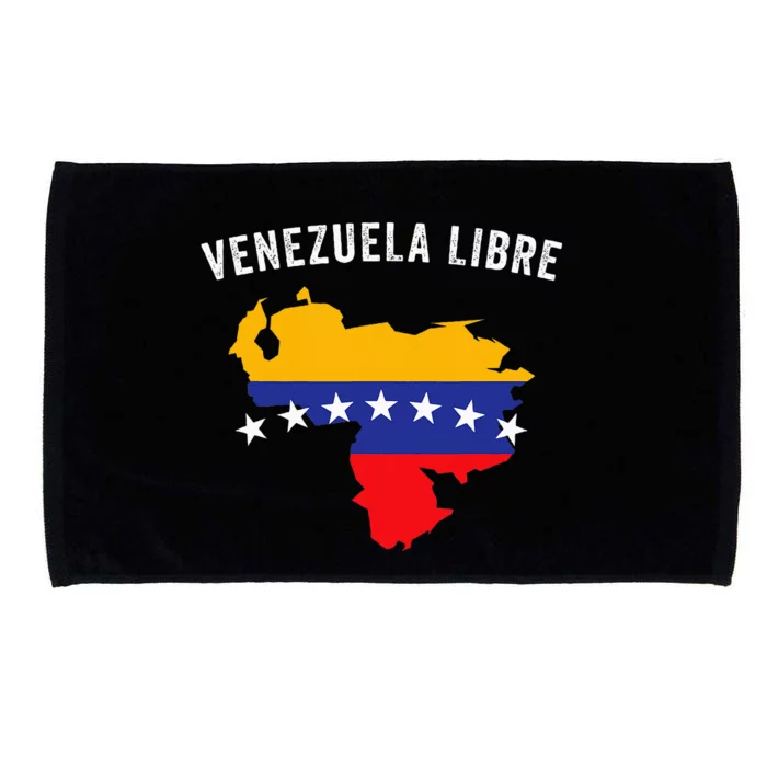 Venezuela Libre Venezuela Map 7 Stars Flag Family Souvenir Microfiber Hand Towel