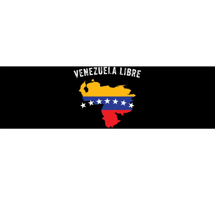 Venezuela Libre Venezuela Map 7 Stars Flag Family Souvenir Bumper Sticker