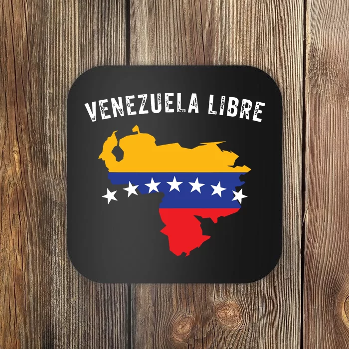 Venezuela Libre Venezuela Map 7 Stars Flag Family Souvenir Coaster