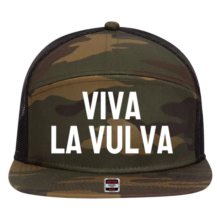 Viva La Vulva 7 Panel Mesh Trucker Snapback Hat