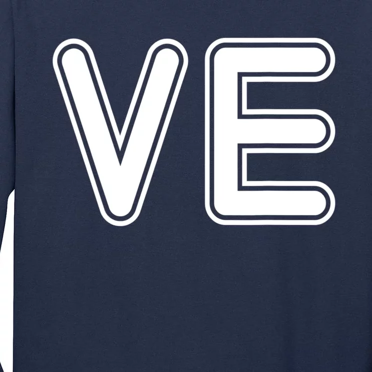 VE Love Valentine's Day Couple Matching Wife & Husband Tall Long Sleeve T-Shirt