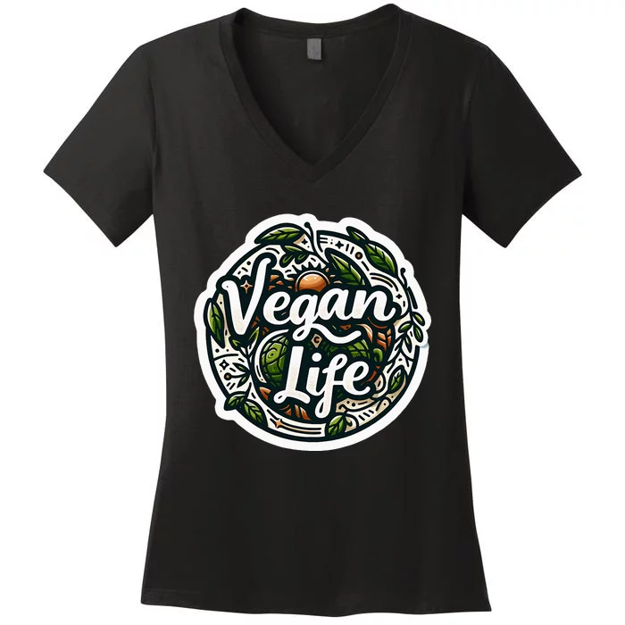 Vegan Life Women's V-Neck T-Shirt