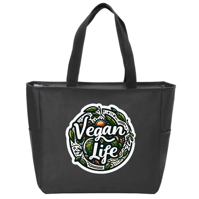 Vegan Life Zip Tote Bag