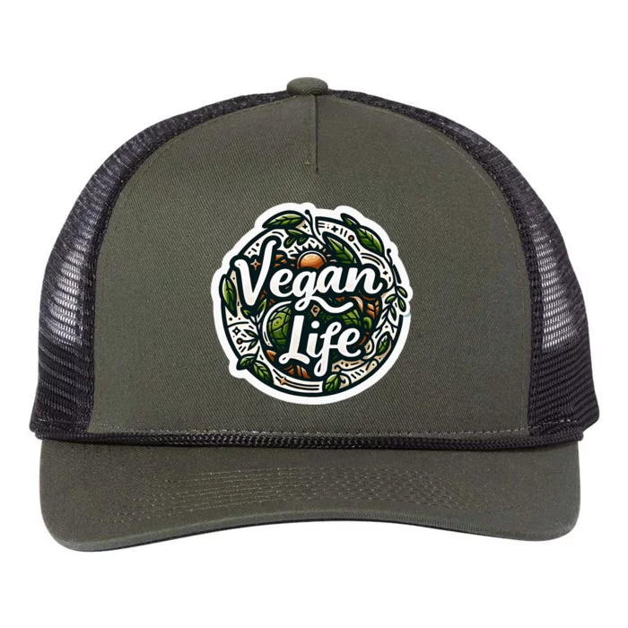 Vegan Life Retro Rope Trucker Hat Cap