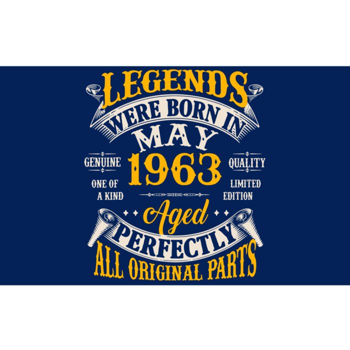 Vintage Legends Were Born In May 1963 Birthday Bumper Sticker