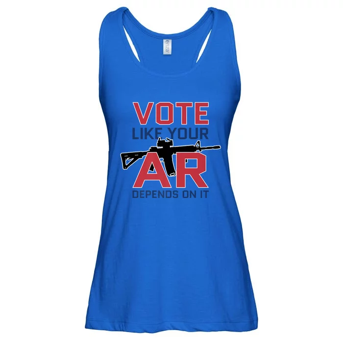 Vote Like Your Ar Depends On It Second Amendment Foundation Ladies Essential Flowy Tank