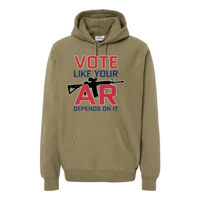 Vote Like Your Ar Depends On It Second Amendment Foundation Premium Hoodie