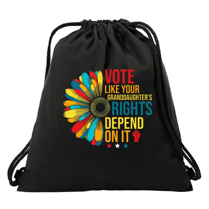 Vote Like Your Daughters Granddaughters Rights Depend On It Drawstring Bag