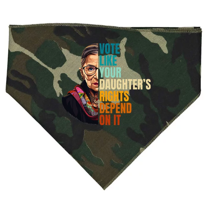 Vote Like Your DaughterS Rights Depend On It Rbg USA-Made Doggie Bandana