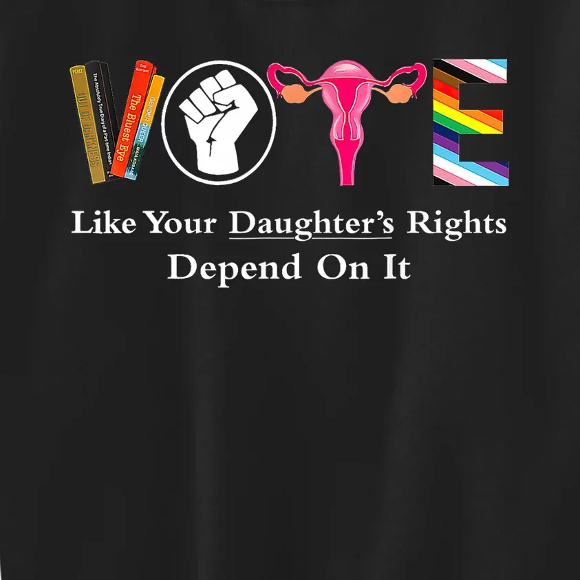 Vote Like Your DaughterS Rights Depend On It Ruth Quotes Kids Sweatshirt