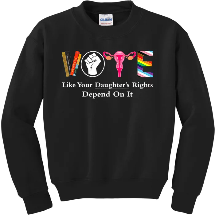 Vote Like Your DaughterS Rights Depend On It Ruth Quotes Kids Sweatshirt