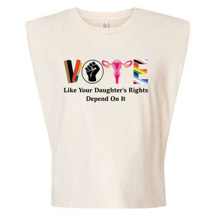 Vote Like Your Daughters Rights Depend On It Garment-Dyed Women's Muscle Tee