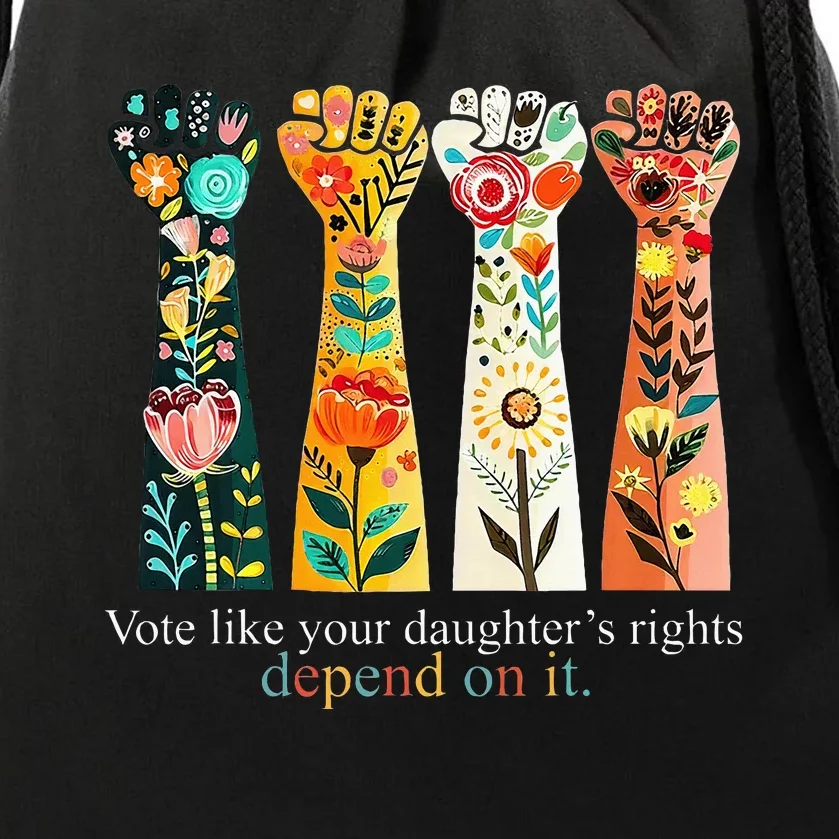 Vote Like Your Daughters Rights Drawstring Bag