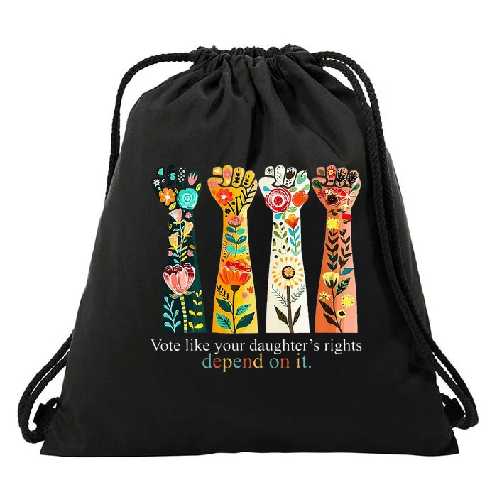 Vote Like Your Daughters Rights Drawstring Bag