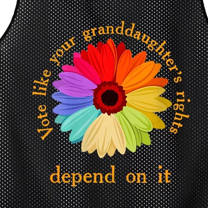 Vote Like Your GranddaughterS Rights Depend On It Funny Mesh Reversible Basketball Jersey Tank