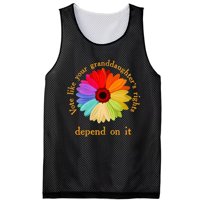 Vote Like Your GranddaughterS Rights Depend On It Funny Mesh Reversible Basketball Jersey Tank