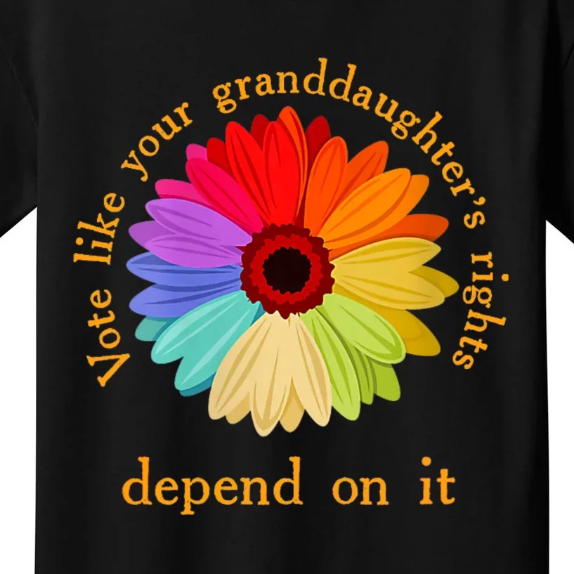 Vote Like Your GranddaughterS Rights Depend On It Funny Kids T-Shirt