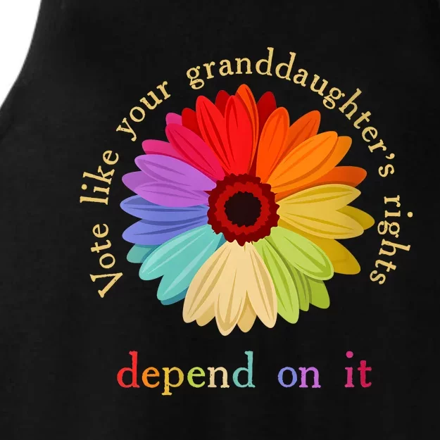 Vote Like Your Granddaughters Rights Depend On It Funny Ladies Tri-Blend Wicking Tank