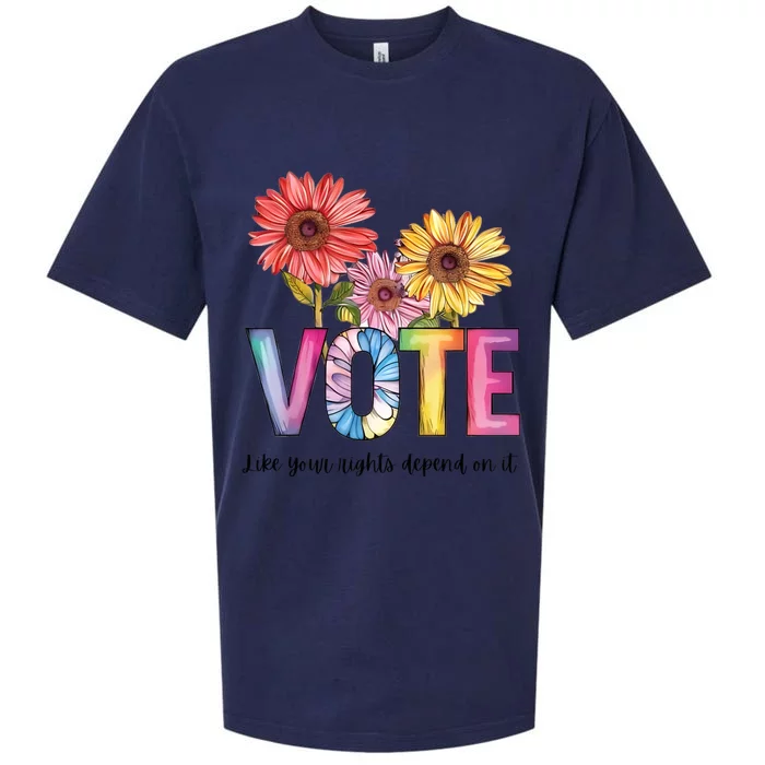 Vote Like Your Rights Depend On It Vote 2024 Sueded Cloud Jersey T-Shirt