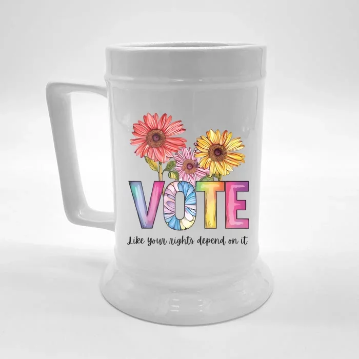 Vote Like Your Rights Depend On It Vote 2024 Front & Back Beer Stein