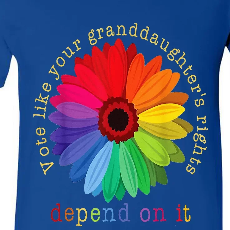 Vote Like Your GranddaughterS Rights V-Neck T-Shirt