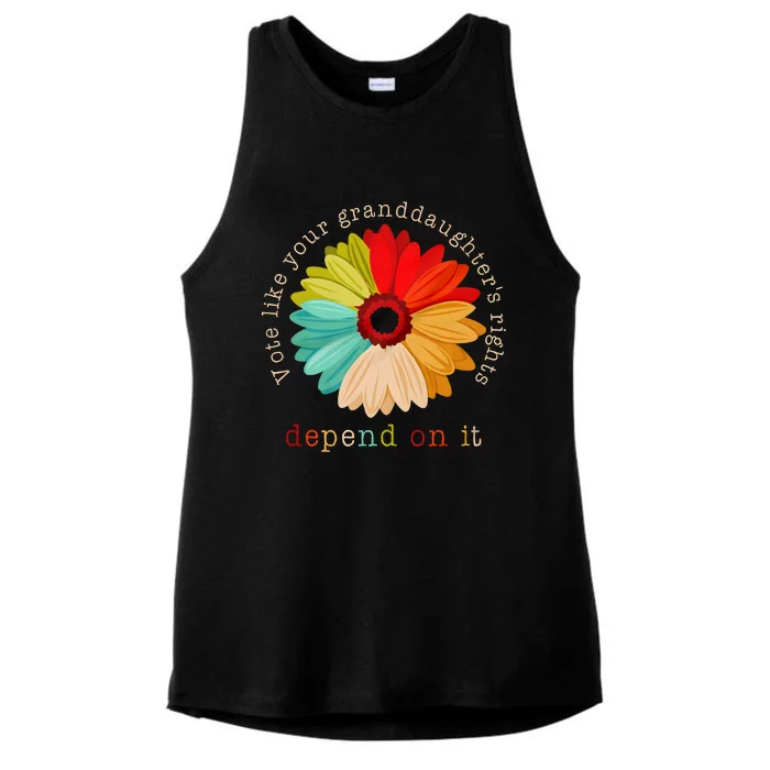 Vote Like Your GranddaughterS Rights Depend On It Ladies Tri-Blend Wicking Tank