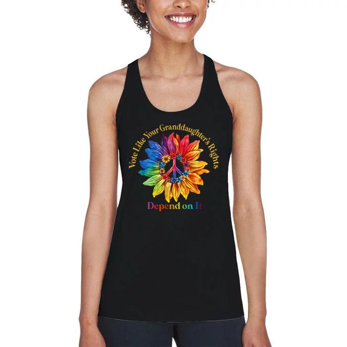 Vote Like Your GranddaughterS Rights Depend On It Women's Racerback Tank