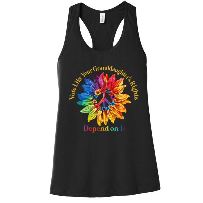 Vote Like Your GranddaughterS Rights Depend On It Women's Racerback Tank